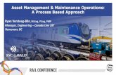 Asset Management & Maintenance Operations: A …...Asset Management & Maintenance Operations: A Process Based Approach Ryan Versteeg-Biln, M.Eng, P.Eng, PMP Manager, Engineering –Canada