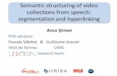 Se,qntic structuring of video collections frovideos.rennes.inria.fr/soutenance-AncaSimon/... · Semantic structuring of video collections from speech: segmentation and hyperlinking