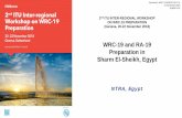 WRC-19 and RA-19 Preparation in Sharm El-Sheikh, Egypt › dms_pub › itu-r › md › 15 › 2ndwrc19... · Document WRC-19-IRWSP-18/17-E 21 November 2018 English only 2nd ITU INTER-REGIONAL