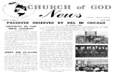 CHURCH of GOD - Herbert W. Armstrong of God News/COG... · CHURCH of GOD eW(J Chicago - Midwest Edition ... Raymond Johnson Edward Rudicel Circulation ..... Gene Madison Hope Brassine