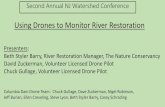 Using Drones to Monitor River Restoration · Using Drones to Monitor River Restoration . 1. How to assemble a Volunteer Drone Team . 2. Using drones to tell your story ... •Apple