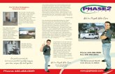 Our goal is to provide the best service possible to ...gophase2.com › Phase2GeneralBrochure.pdfTile, Grout and Concrete Cleaning High Pressure Power Washing Impossibly dirty grout.