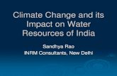 Climate Change and its Impact on Water Resources of Indiaiimahd.ernet.in/waenexus/webadmin/resources... · Impact on Water Resources Impacts of climate change and climate variability