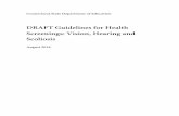Draft Guidelines for Health Screenings: Vision, Hearing ... · DRAFT Guidelines for Health Screenings: Vision, Hearing and Scoliosis Page 7 b. ensure the area is well illuminated,