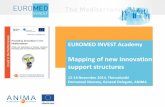 EUROMED INVEST Academy · 2017-03-10 · Profile of innovation promoters Technology parks, business incubators & technology transfer offices 41 technology park projects that have