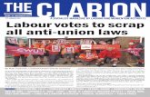 the clarion · a thoroughgoing transformation of our movement. As well as pushing forward the fight to change Labour we des - perately need to up the fight on the industrial level.