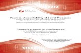Practical Accountability of Secret ProcessesOpen access to the Proceedings of the 27t SENI Security Symposiu is sponsore by SENIX. Practical Accountability of Secret Processes Jonathan