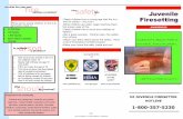 Juvenile Firesetter Brochure - New Jersey...What is juvenile children Why do set fires? firesetting? Each year in New Jersey, hundreds of potentially deadly fires are started by children.