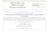 Volume 14 Issue 1 Strasburg Heritage Association › SHANewsletterWinter2014.pdf · Volume 14 Issue 1 Strasburg Heritage Association Volume 14 Issue 1 Strasburg, Virginia N E W S