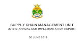 ANNUAL SCM IMPLEMANTATION REPORT 30 JUNE 2019 · 2019-10-02 · 201819 ANNUAL SCM IMPLEMANTATION REPORT 30 JUNE 2019 . 1. ... SCM Regulations 36(2) states that: ... At the beginning