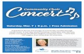Saturday, Mar. 7 | 6 p.m. | Free AdmissionSaturday, Mar. 7 | 6 p.m. | Free Admission Experience the joy and energy of community worship through choral music. A two-day choral workshop