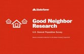 Good Neighbor Research - State Farm...Most say being respectful and quiet are traits of a good neighbor, watching out for others’ safety and property, as well as helping out with
