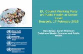 EU Council Working Party on Public Health at Senior Level · 2015-02-20 · Working Party on Public Health at Senior Level Brussels, 17 February 2015 - The estimated number of people