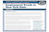 Employment Trends in New York State, August 2013€¦ · New York State August 2013 OFFICE OF THE NEW YORK STATE COMPTROLLER Thomas P. DiNapoli • State Comptroller Executive Summary