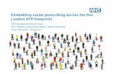 Embedding social prescribing across the five London STP ... · Social Prescribing – power to connect London shared vision for social prescribing 2020 • Significantly reduces health