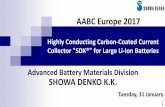Advanced Battery Materials Division SHOWA DENKO K.K.cii-resource.com › cet › AABE-03-17 › Presentations › BTMT › Tom... · 2017-02-03 · Advanced Battery Materials Division