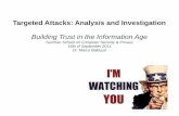 Targeted Attacks: Analysis and Investigation · – Web-based attacks increased 30% – 5,291 new vulnerabilities discovered in 2012 – The number of phishing pages spoofing social