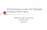 Performance Liner for Digitally - AIMCAL › uploads › 4 › 6 › 6 › 9 › 46695933 › reed_pres.pdf · 2018-10-08 · Performance Liner for Digitally Printed PSA Films AIMCAL