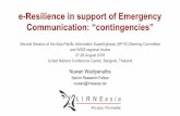 e-Resilience in support of Emergency Communication ... · e-Resilience in support of Emergency ... Nepal, post earthquake reporting delays 4 Did it take 4 days to restore telecoms