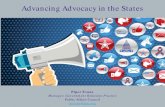 Advancing Advocacy in the States - Lifesaverslifesaversconference.org/wp-content/uploads/2015/10/Evans.pdfWe cover public affairs management, lobbying, global public affairs, social