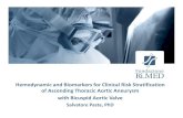 Hemodynamic and Biomarkers for Clinical Risk ... · Aortic Root => Ascending Aorta => Proximal Arch Sinus STJ AA1 AA2 AA3 Mises Stress (kPa) 0 5 10 15 20 25 30 35 Aortic Root => Ascending