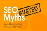 2018 SEO Myths → 12 Common SEO Myths Shattered · • Search for topics/sub-topics found on top-ranking pages for your search query. • Create content with a long shelf life. •