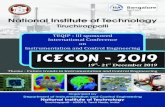 National Institute of Technologyicecon2019.nitt.edu/downloads/ICECON-2019.pdf · The National Institute of Technology, Tiruchirappalli (NITT), formerly Regional Engineering College,