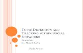 Topic Detection and Tracking within Social Networksrafea/CSCE590/Spring11...topic, then first story detection is applied within the category. Named entities like persons, places,…etc