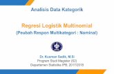 Regresi Logistik Multinomial - a. Lakukan pemodelan regresi logistik multinomial pada data tersebut