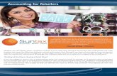 Accounting for Retailers - Suntax · Tax Registrations including your AN, TFN, GST, Workover etc. Preparation of usiness Plans, ash Flow Forecasts and Profit Projections Accounting