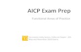 AICP Exam Prep...AICP Exam Prep Sacramento Valley Section, California Chapter - APA May and November 2020 Exams Functional Areas of Practice Understand the history, legislative background,