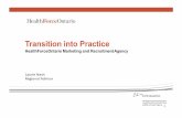Transition into Practice - Western University › familymedicine... · Physicians Nurses Base + incentives Reg. Office, On-Call, ED. ... • Program includes mentor component to support