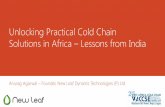 Unlocking Practical Cold Chain Solutions in Africa Lessons from India · 2019-11-17 · Farmers Moving to Horticulture * Niti Policy Paper 1/2017, Planning Commission of India. Average
