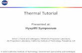 Thermal Tutorial - NASA ... in April 2013 Instrument Characteristic HyTES Mass (Scanhead)1 12kg Power