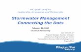 Stormwater Management Connecting the Dots · 20/02/2015  · Benchmarking is the ongoing process of comparing products, services and practices with those of similar organizations.