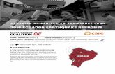 CANADIAN HUMANITARIAN ASSISTANCE FUND · A 7.8 magnitude earthquake struck northern Ecuador in April, resulting in more than 650 deaths and 12,000 injured. More than 700 aftershocks