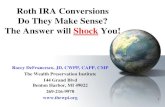 Roth IRA Conversions Do They Make Sense? The Answer will … · 2015-09-25 · 1 Roth IRA Conversions Do They Make Sense? The Answer will Shock You! Roccy DeFrancesco, JD, CWPP, CAPP,