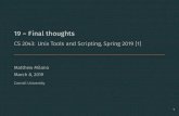 19 – Final thoughts - CS 2043: Unix Tools and Scripting ... › courses › cs2043 › 2019sp › _data › lectur… · Tilingwindowmanagers • Basicconcept:windowsdon’t“ﬂoat”or“resize”;theyalways