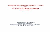 DISASTER MANAGEMENT PLAN OF CULTURE DEPARTMENT … › pdf › Disaster_management.pdf · needs of local people and stake holders. Therefore, disaster preparedness and management