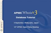APNICarchive.apnic.net › meetings › 14 › programme › tutorials › ... · To: apnic-announce@lists.apnic.net Cc: sig-db@lists.apnic.net Subject: [apnic-announce] APNIC Whois