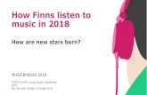 How Finns listen to music in 2018 - Teosto · TEOSTO & IFPI, survey August-September 2018. Kari Tervonen, Dingle, 5 October 2018. MUSIC&MEDIA 2018. How Finns listen to music in 2018