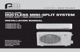 SINGLE-ZONE DUCTLESS MINI-SPLIT SYSTEM · 5. Install the unit in a firm location that can support the unit’s weight. If the chosen location cannot support the unit’s weight, or
