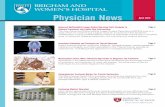 Physician News - Projects at Harvard · 2015-07-13 · 2 | Brigham and Women’s Hospital PHYSICIAN NEWS The new Advanced Multimodality Image-Guided Operating (AMIGO) suite at Brigham