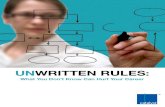 Unwritten rUles - Catalyst...Unwritten rules are not always separate from an organization’s written and official rules and are rooted in the organization’s history, values, and