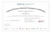 dba Albreco, Inc · WBENC National Certificate Number. WOMEN PRESIDENTS' Educational Organization. PROVIDING *BENC CERTIFICATION E CENTER WBEC WBEC SOUTH Business Enterprise Council