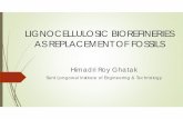 LIGNOCELLULOSIC BIOREFINERIES AS REPLACEMENT OF FOSSILS · LIGNOCELLULOSIC BIOREFINERIES AS REPLACEMENT OF FOSSILS Himadri Roy Ghatak Sant Longowal Institute of Engineering & Technology.