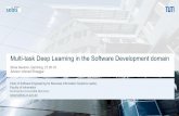 Multi-task Deep Learning in the Software Development domain · Task 1 Task n Language Model Shared hidden layer between tasks Shared hidden layer between tasks Shared hidden layer