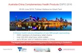 Australia-China Complementary Health Products EXPO 2016 › apac › media › 10821 › ...Australia-China Complementary 26-28 June 2016 Pullman A Chinese health industry delegatio