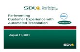 Re-Inventing Customer Experience with Automated Translationdownloadcenter.sdl.com › tridion › pdf › automated-translation-aug-11… · Automated Translation. 2 Your Speakers