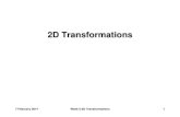 2D Transformations - WordPress.com · 2/2/2017  · 7 February 2017 Week 5-2D Transformations 9 Combining transformations We have a general transformation of a point: P' = M • P